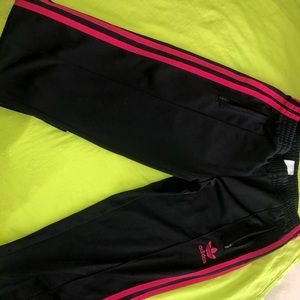 Adidas track pants wide leg